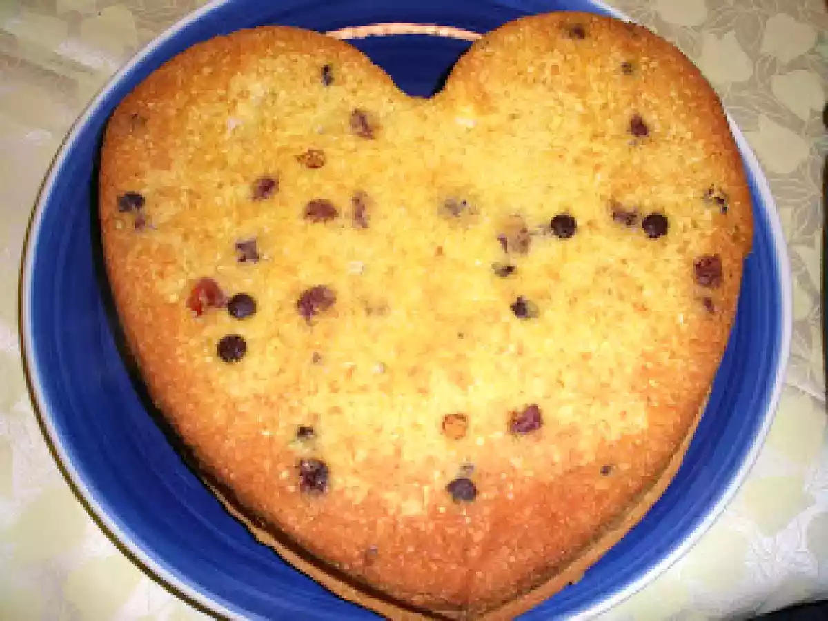 Bolo de Baunilha com Pepitas de Chocolate e Arandos