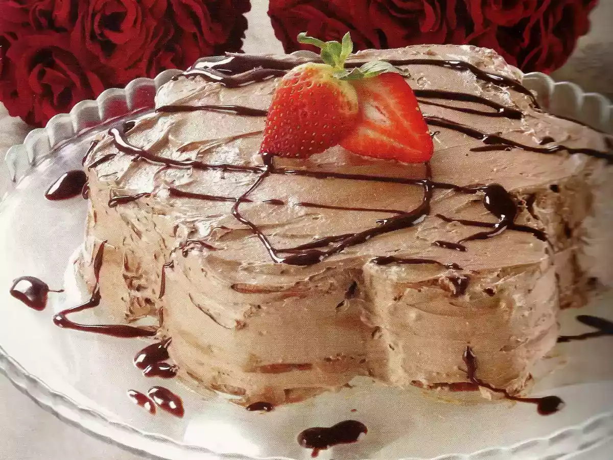 Bolo de bolacha com chocolate