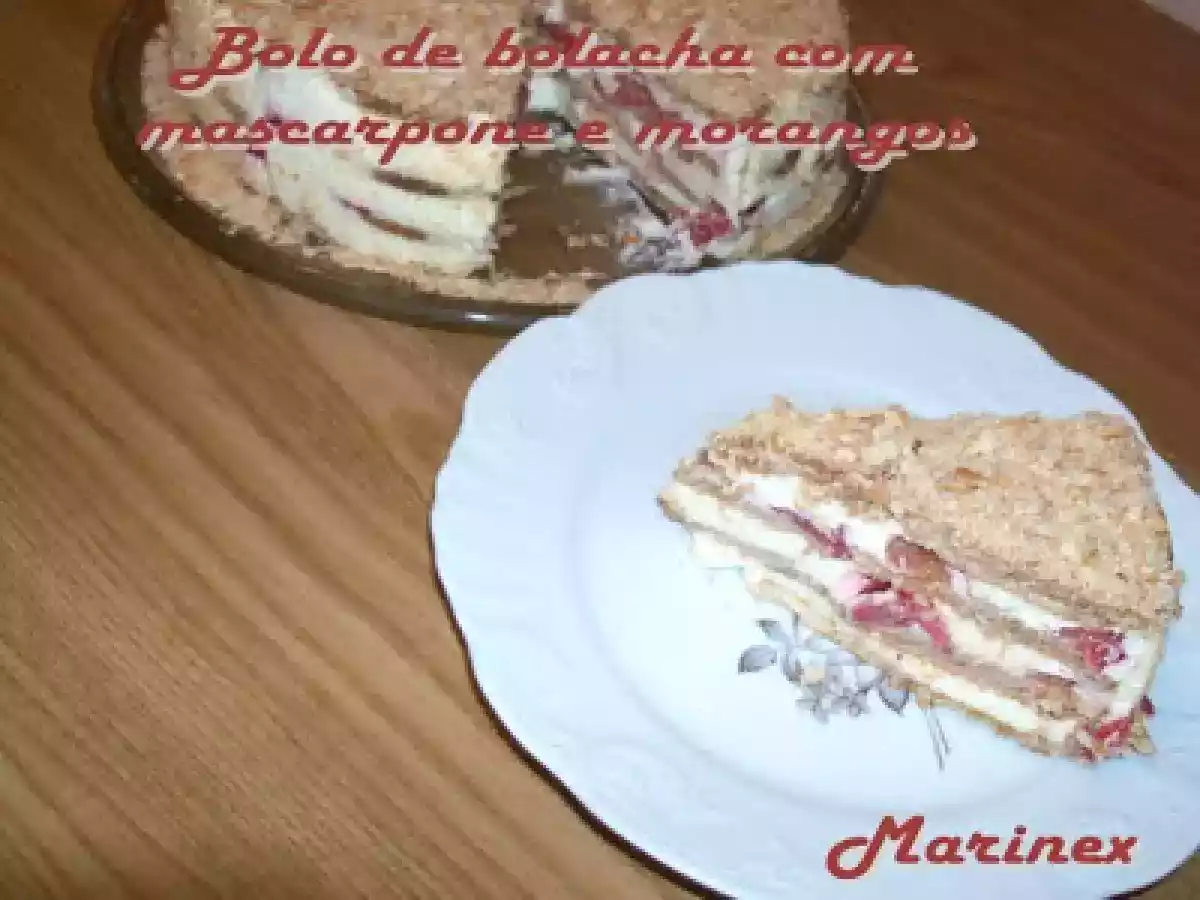 Bolo de bolacha com mascarpone e morangos - foto 2