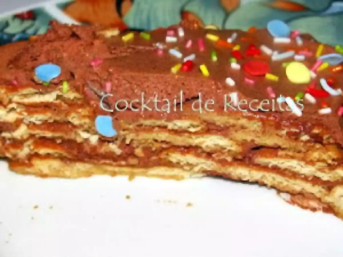 Bolo de Bolacha (Maria) com Mousse de Chocolate - foto 5