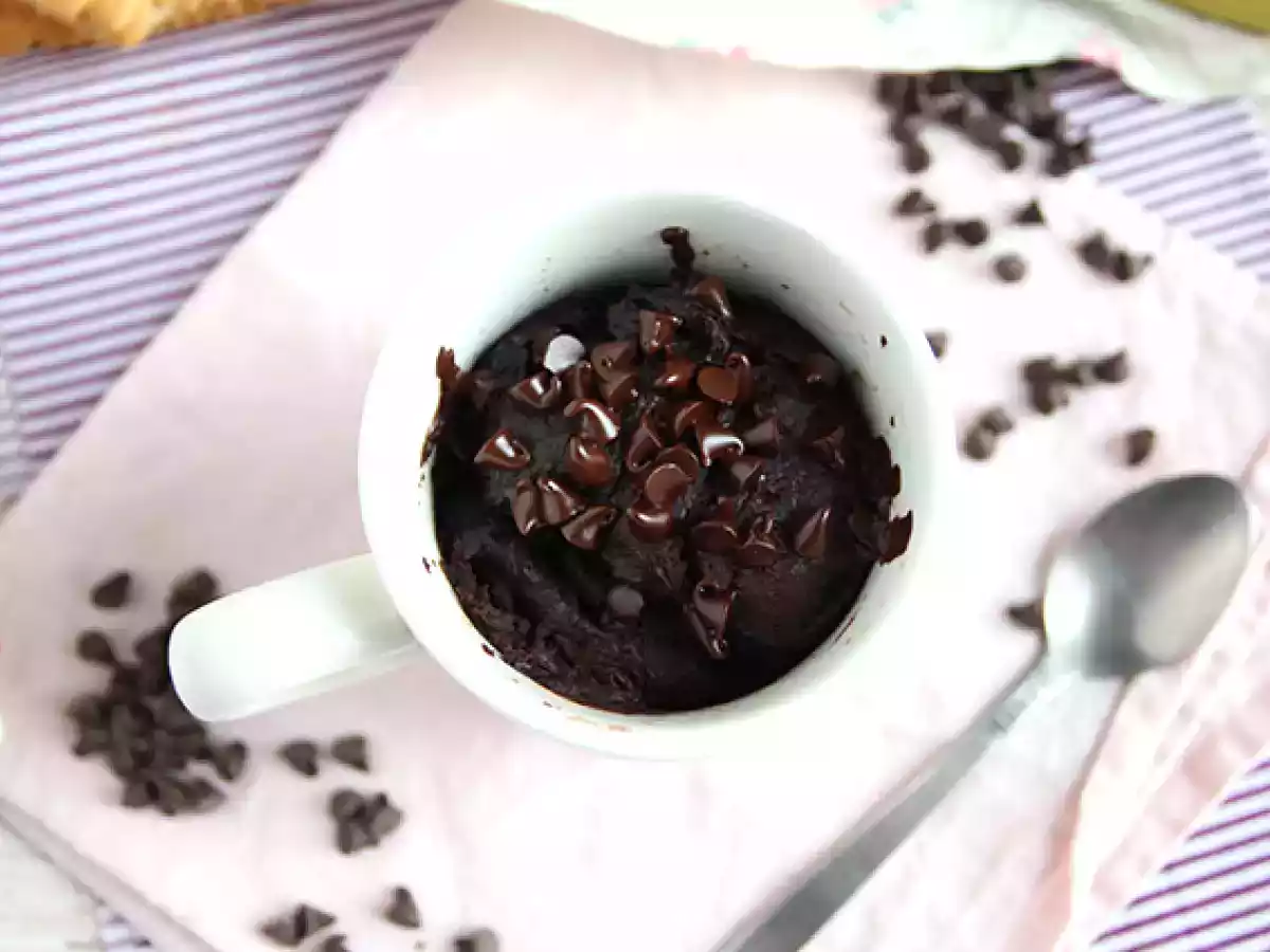 Bolo de caneca de chocolate em 1 minuto - foto 6