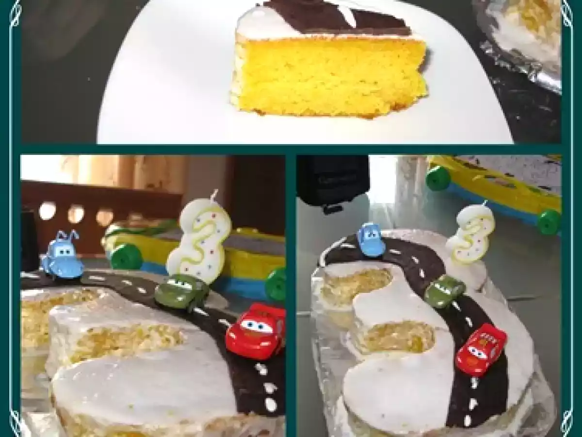 Bolo de cenoura maçã e ananas * Bolo dos 3 anos