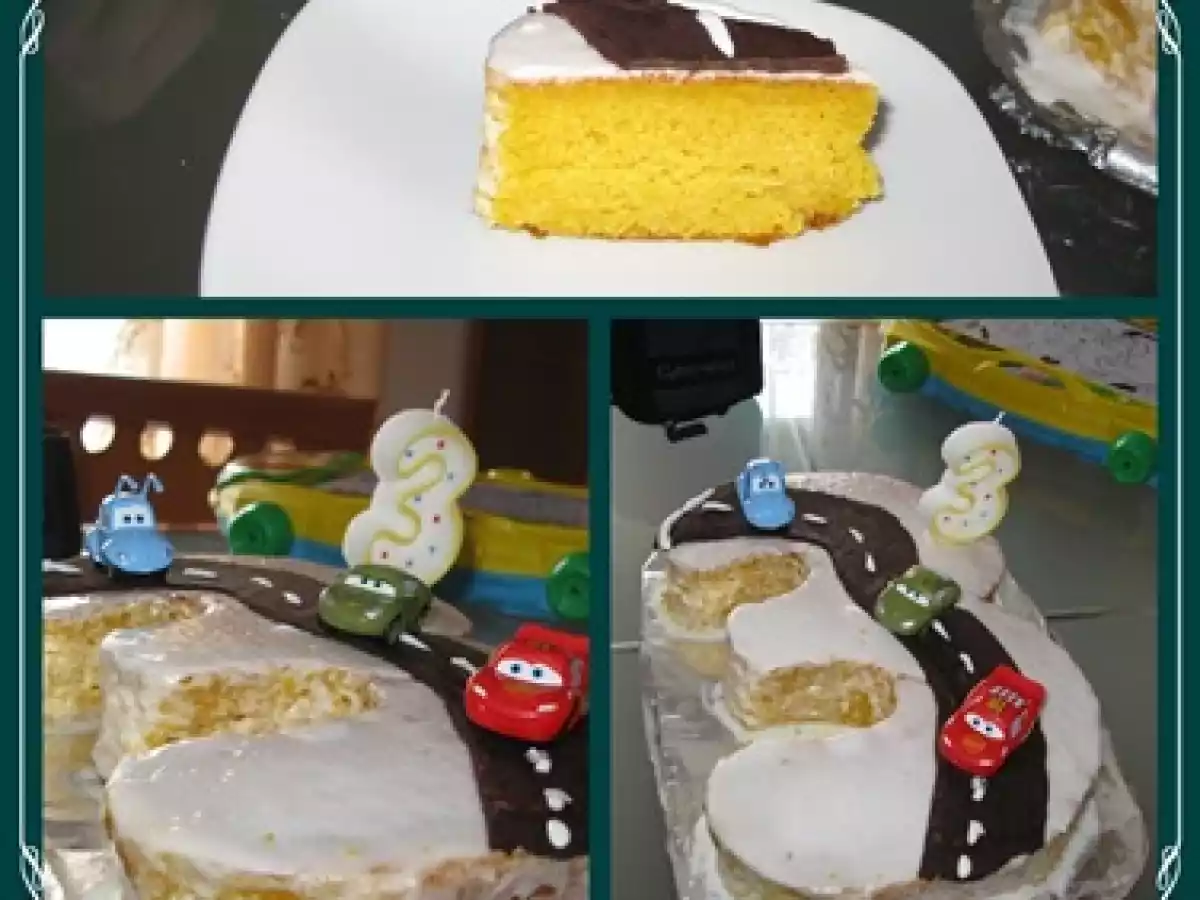 Bolo de cenoura maçã e ananas * Bolo dos 3 anos