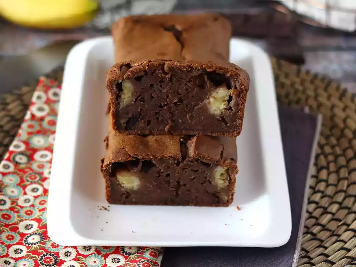 Bolo de chocolate com banana versão gourmet!