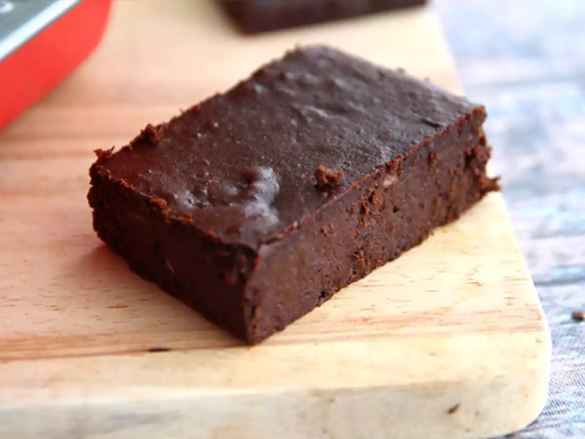 Bolo de chocolate com feijão (fondant de chocolate)