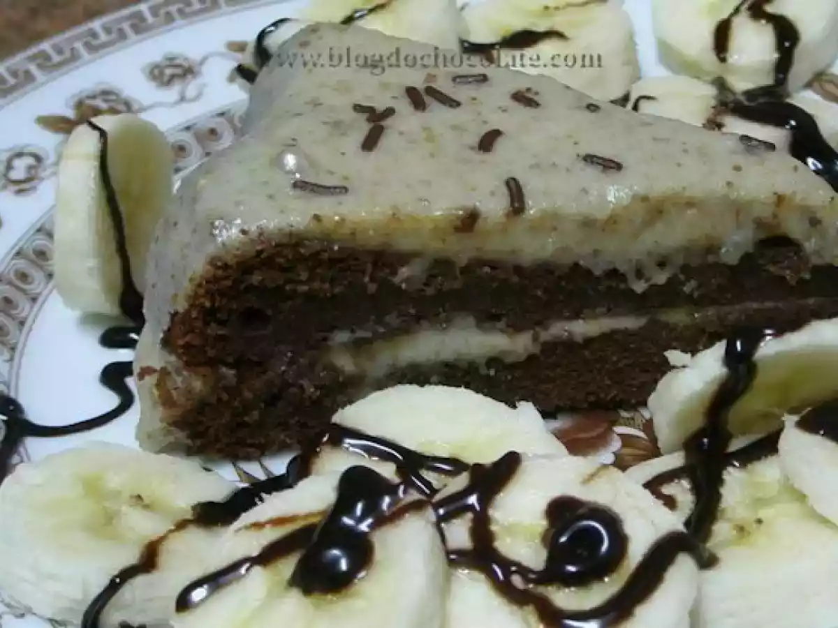 Bolo de Chocolate com Iogurte e Banana - foto 2