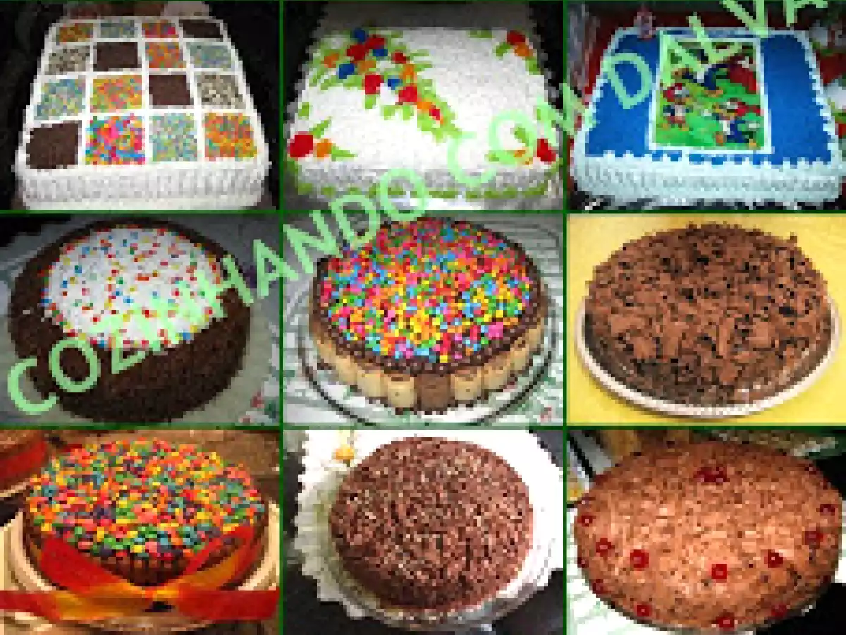BOLO DE CHOCOLATE DECORADO COM CANUDOS