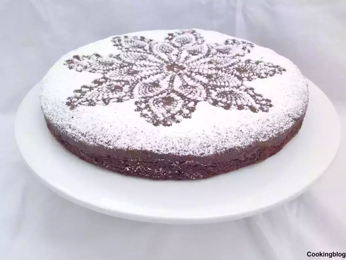 Bolo de chocolate e laranja