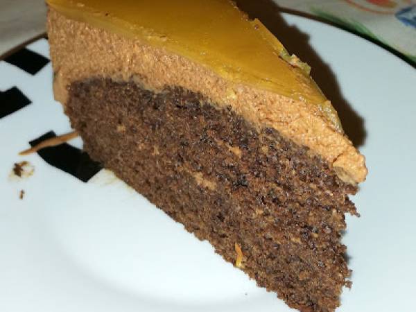 Bolo de Chocolate e Mousse de Chocolate e laranja