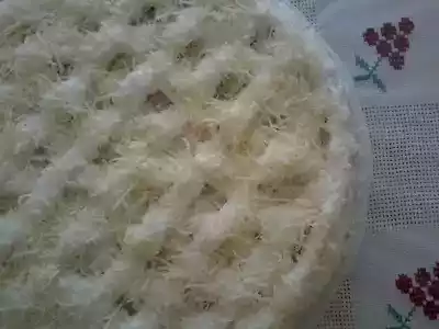Bolo de coco com doce de leite e meu aniversário!!!