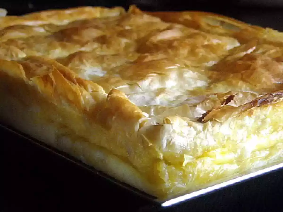Bolo de creme com massa filo