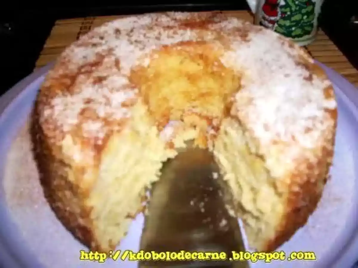 Bolo de dois com banana e canela da Tatá