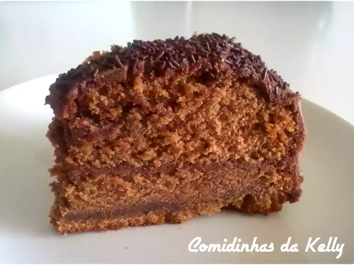 Bolo de espuma de chocolate