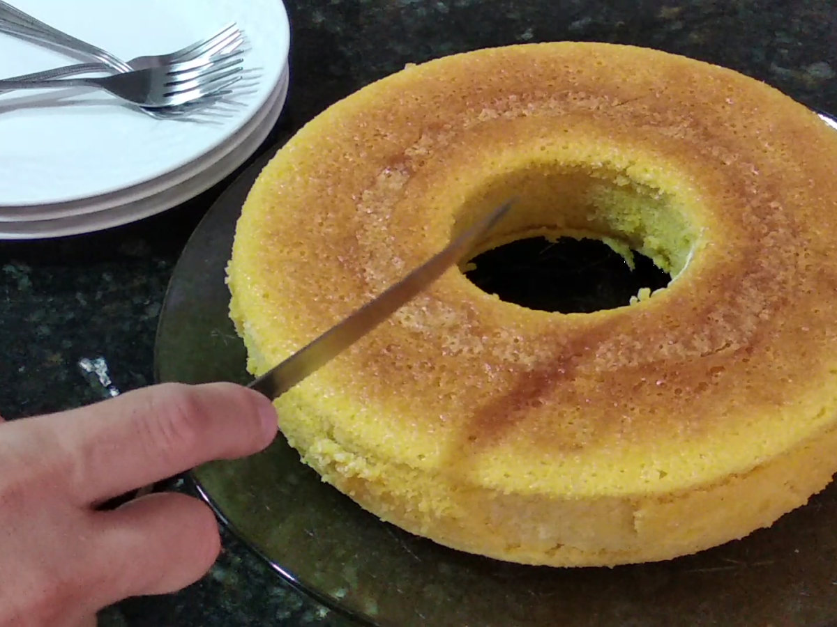 Bolo de fubá com laranja super macio