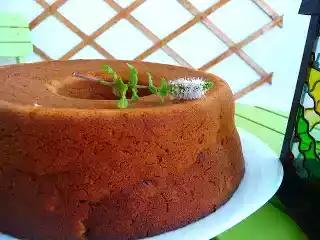 Bolo de hortelã e maçã