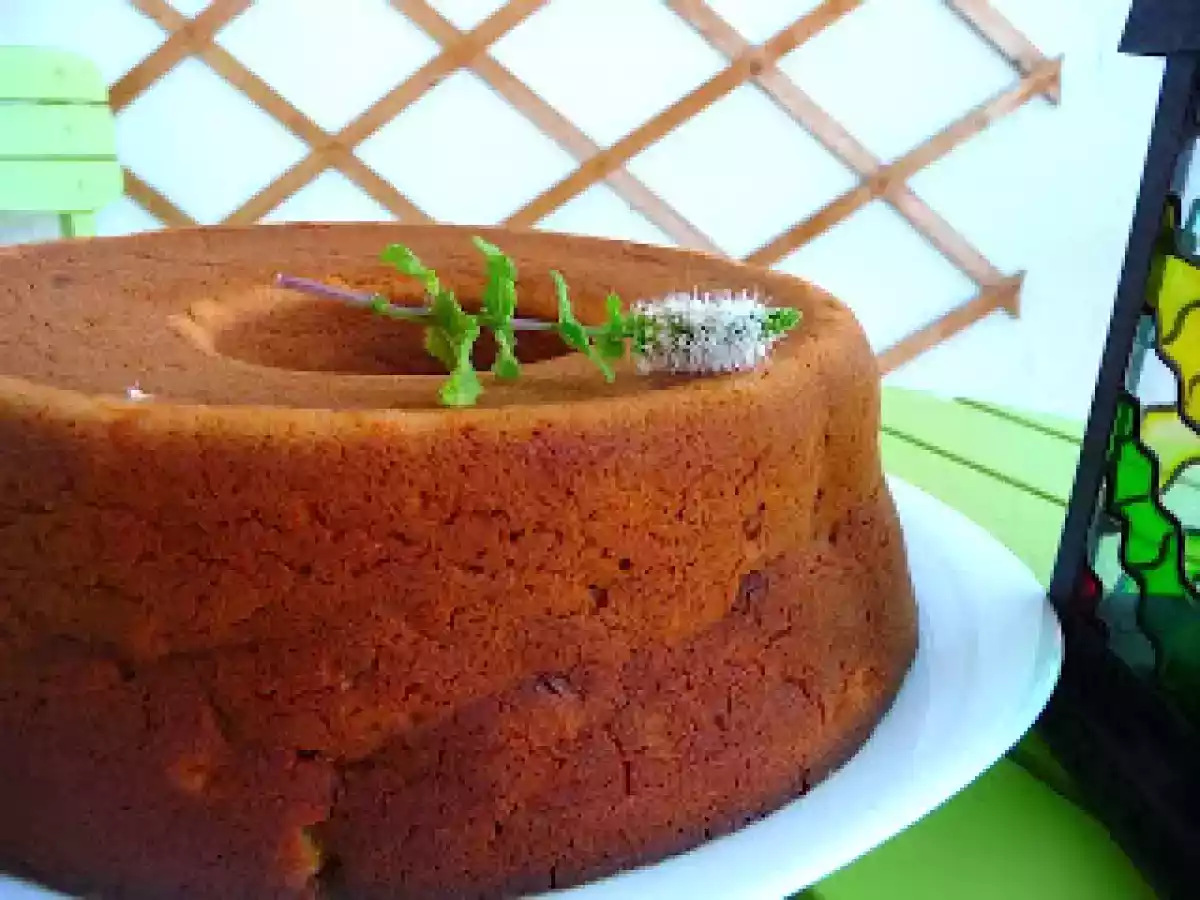 Bolo de hortelã e maçã