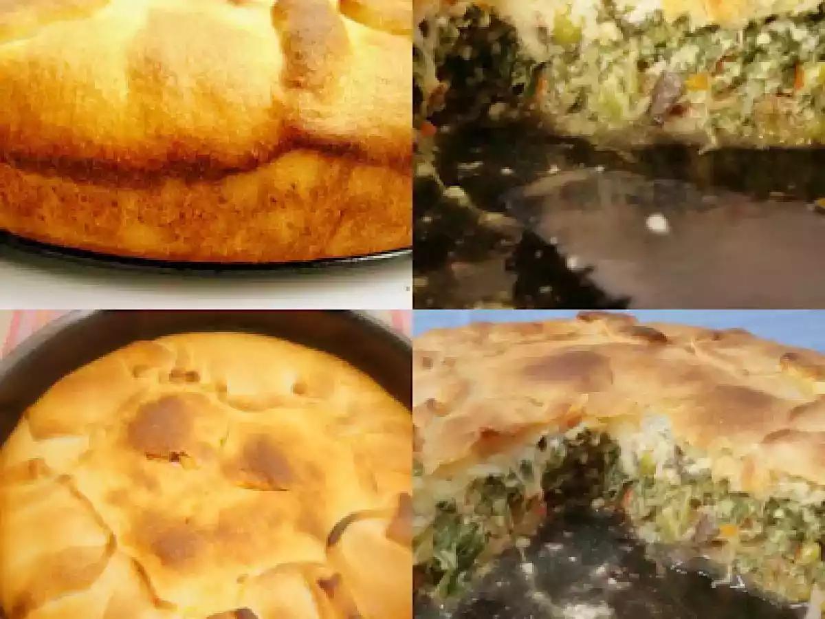 Bolo de legumes em massa folhada