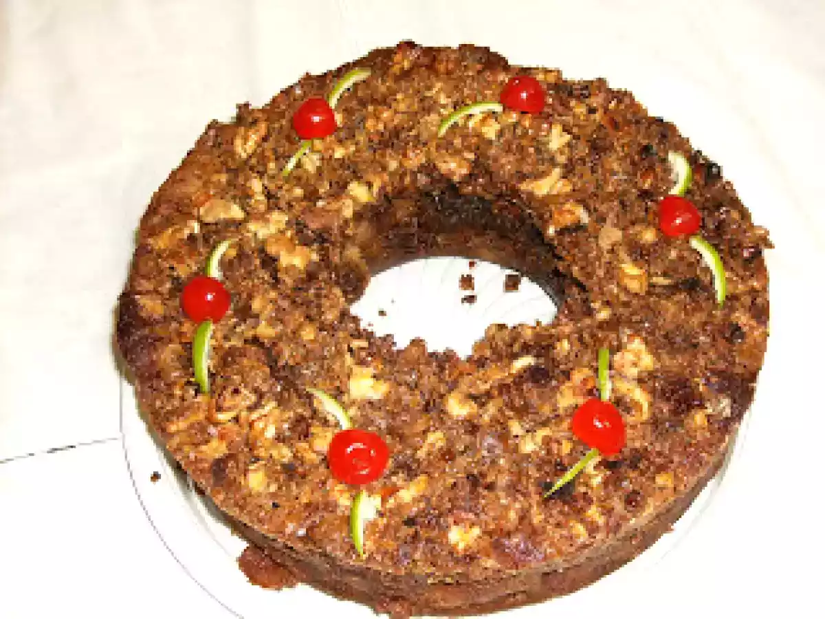 Bolo de maçã com cobertura crocante