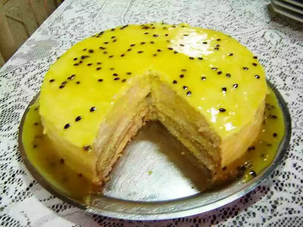 Bolo de maracujá gelado