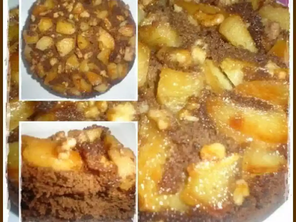 Bolo de Marmelos Caramelizados, Nozes e Alfarroba