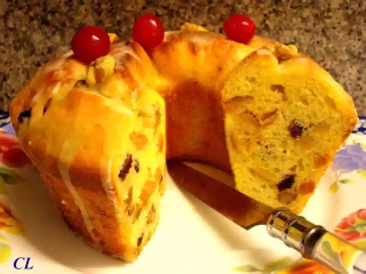 Bolo de Natal de Iogurte e Frutas
