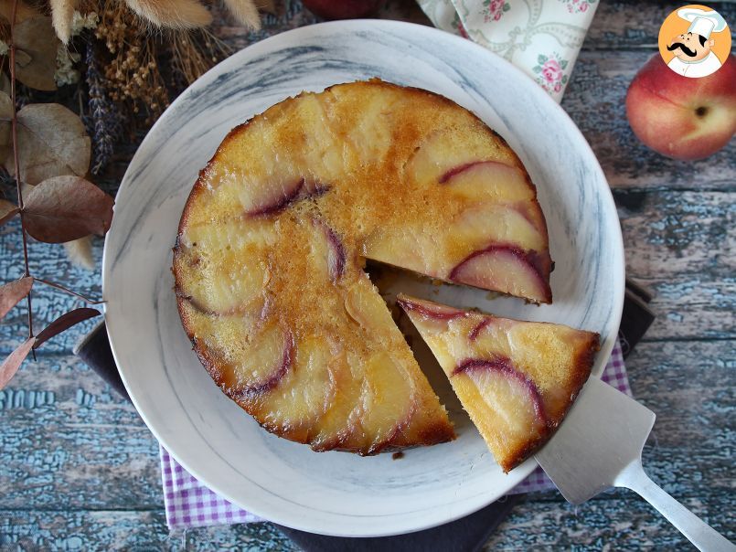 Bolo de pêssego invertido e caramelizado - foto 8