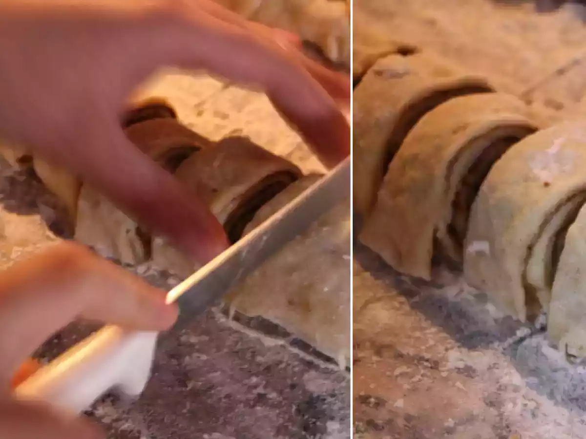 Bolo de rolinhos de canela com maçã e caramelo - foto 16