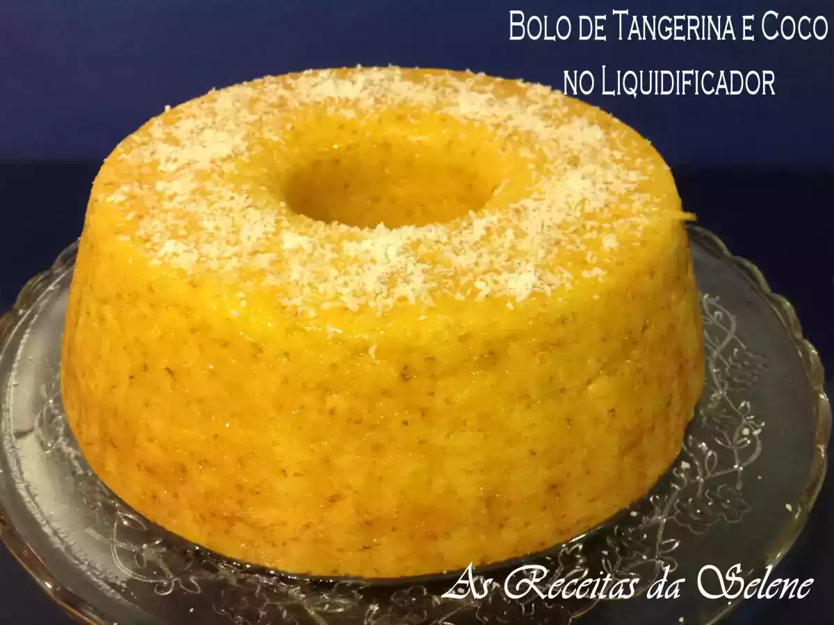 Bolo de Tangerina e Côco no Liquidificador