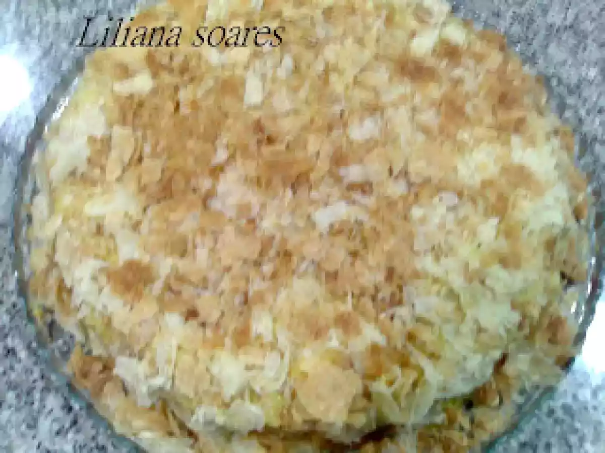 Bolo folhado e doce delicioso