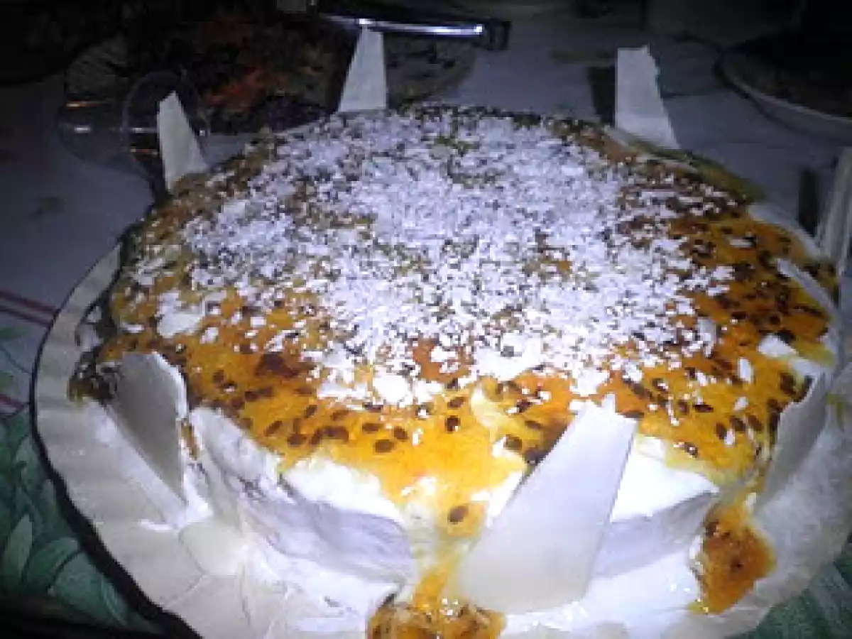 Bolo mousse de maracujá