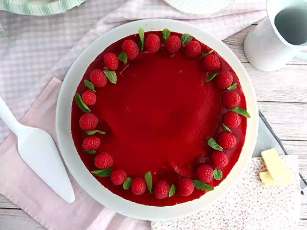 Bolo mousse framboesa e chocolate branco, Bavarois - foto 5