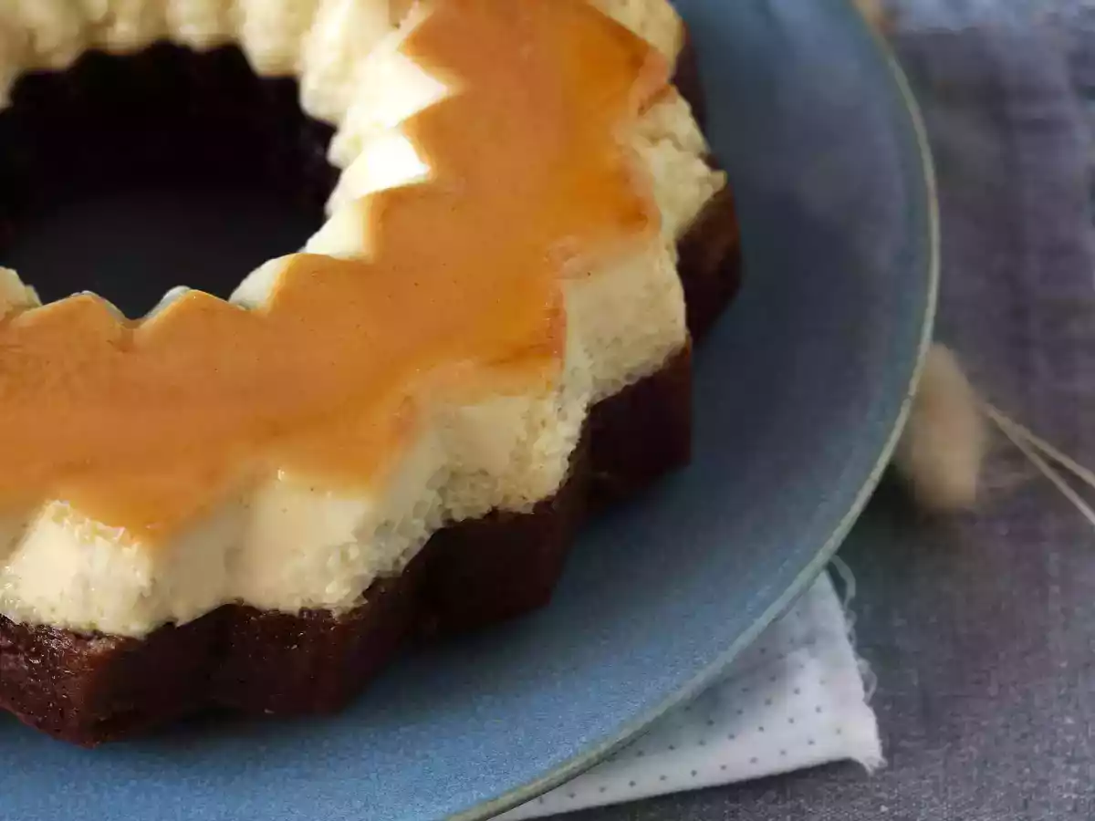 Bolo pudim, sabor chocolate e baunilha - foto 4
