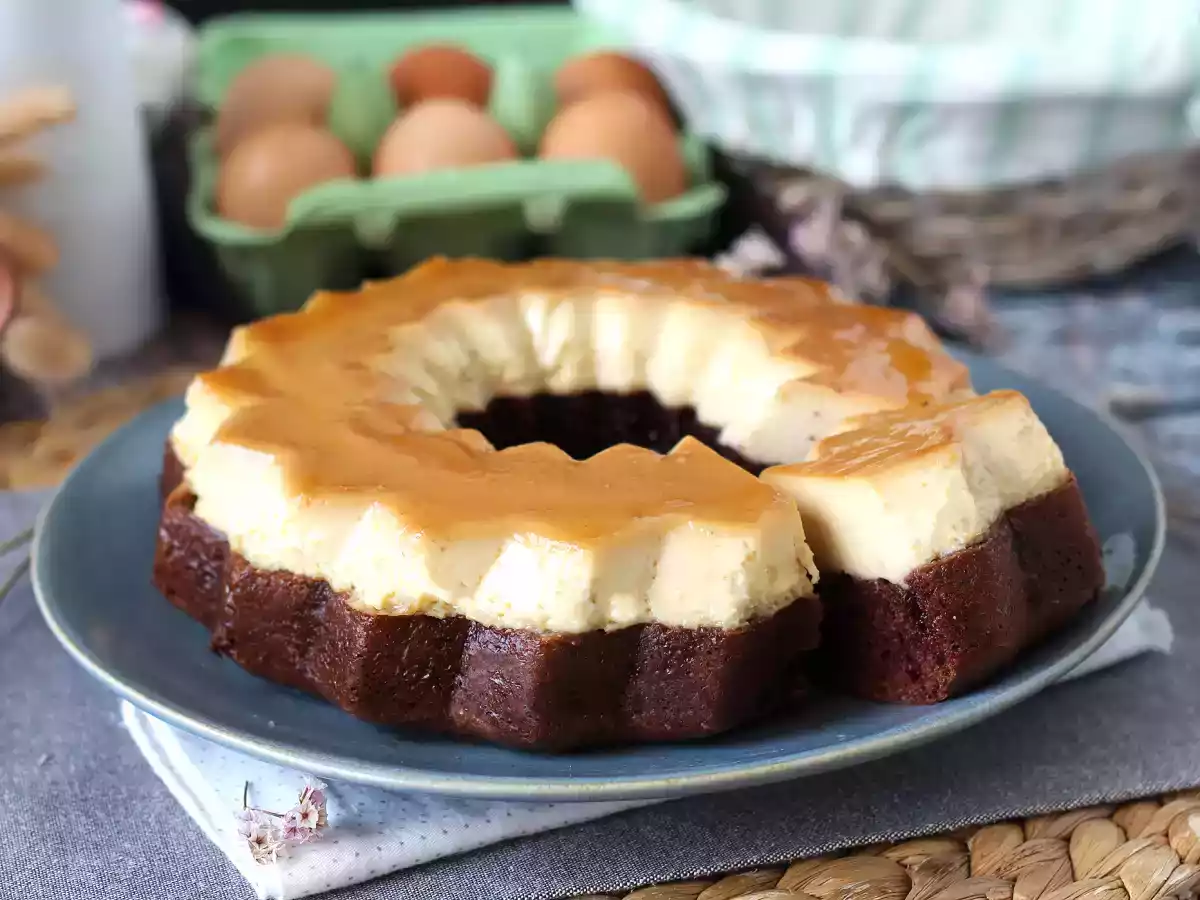 Bolo pudim, sabor chocolate e baunilha - foto 7