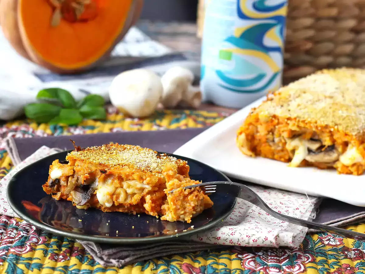 Bolo salgado de abóbora com cogumelos e queijo: sabor e conforto em cada fatia - foto 5