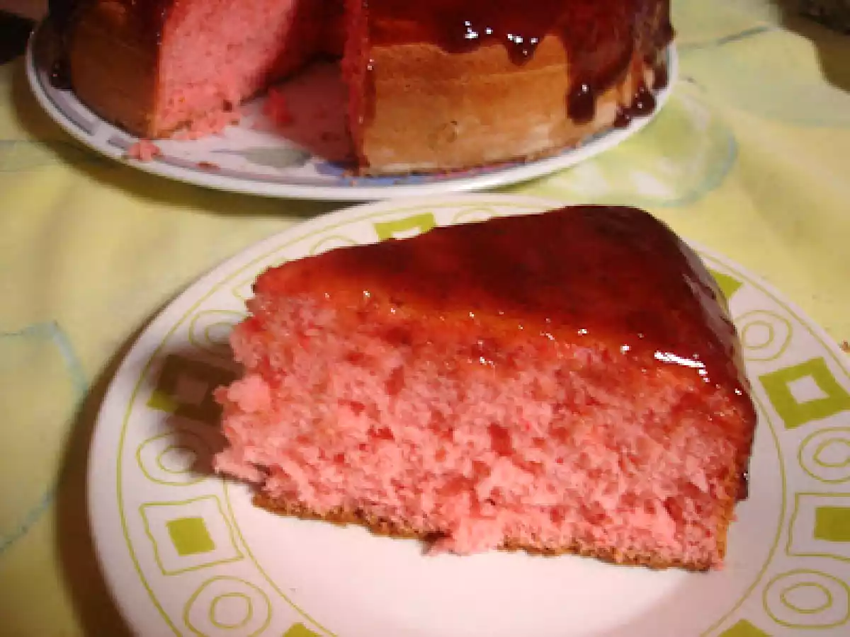 Bolo Vermelho com geléia de morango-Blogagem Coletiva