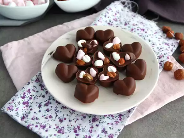 Receita Bombons de marshmallows e avelã