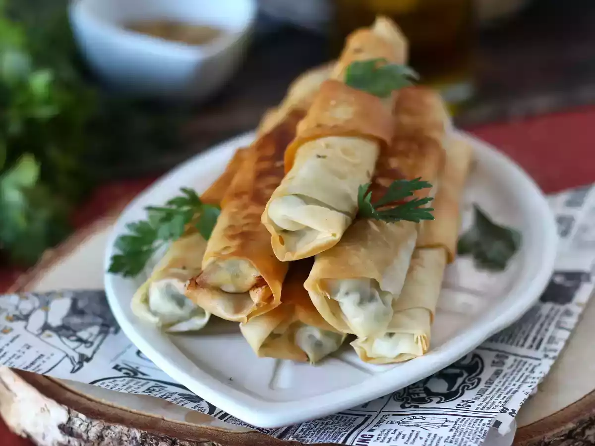 Börek de charuto, com queijo feta e salsinha - foto 3