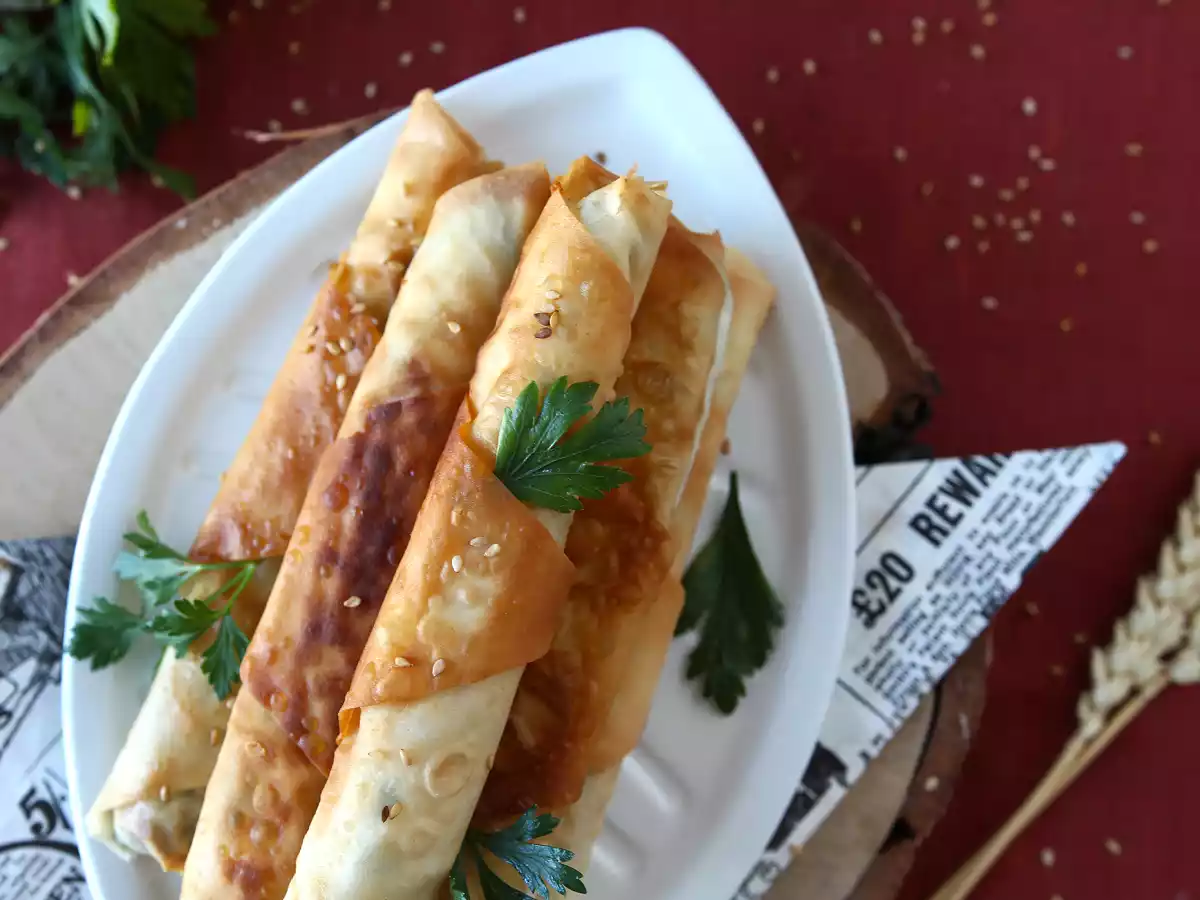 Börek de charuto, com queijo feta e salsinha - foto 4