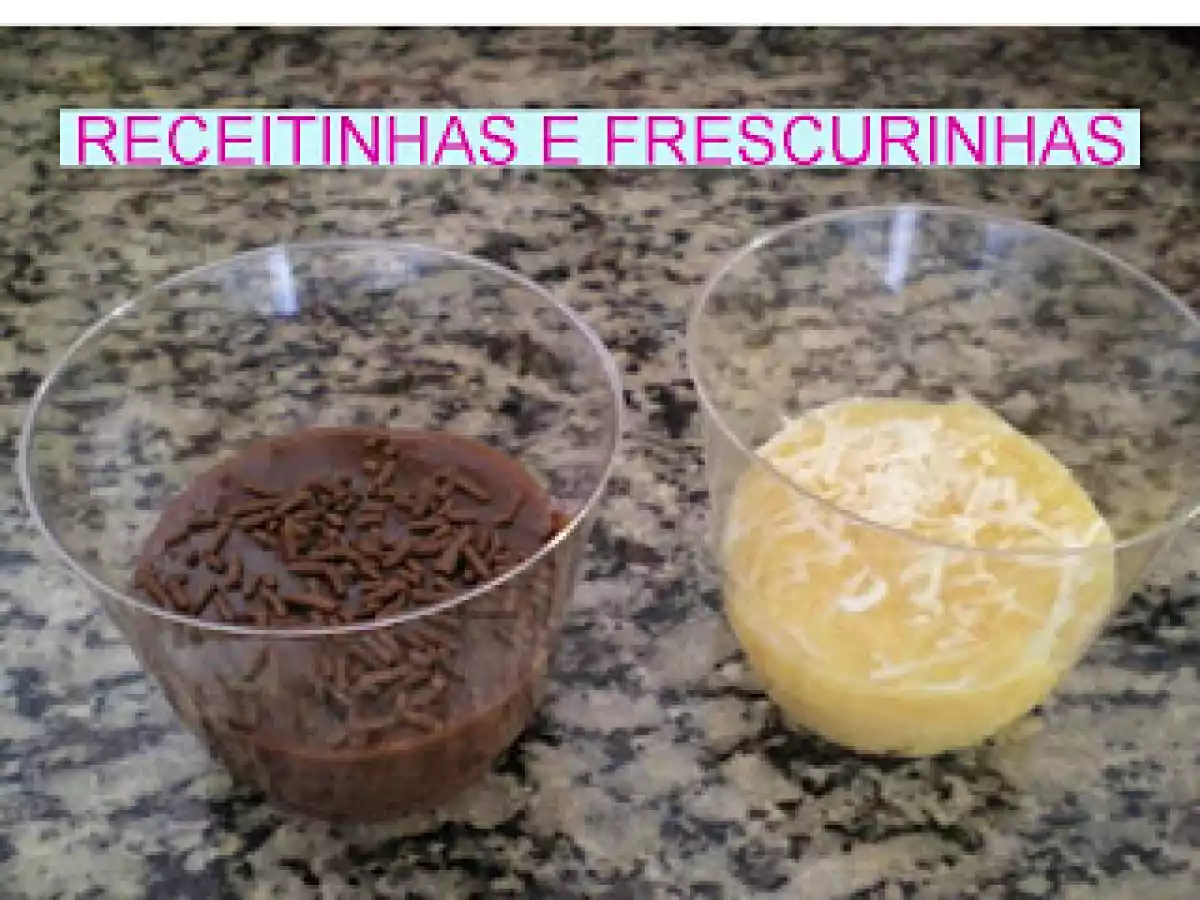Brigadeiro e Beijinho de colher + água aromatizada