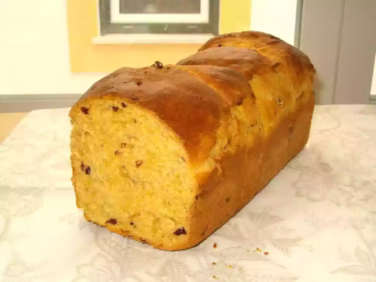 Brioche de abóbora e cranberries