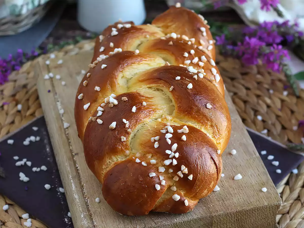 Brioche trançada com 3 fios (brioche Vendéenne) - foto 3