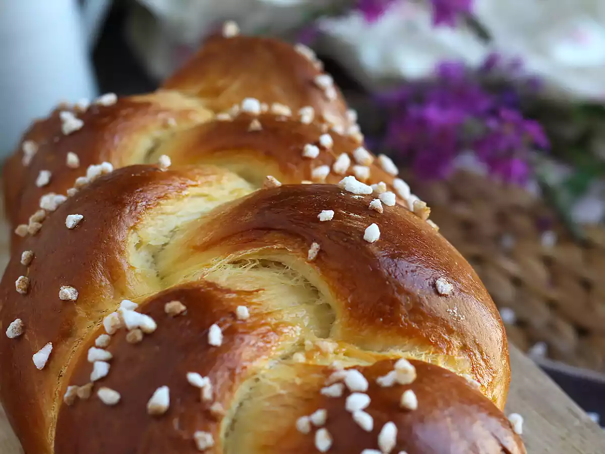 Brioche trançada com 3 fios (brioche Vendéenne) - foto 5