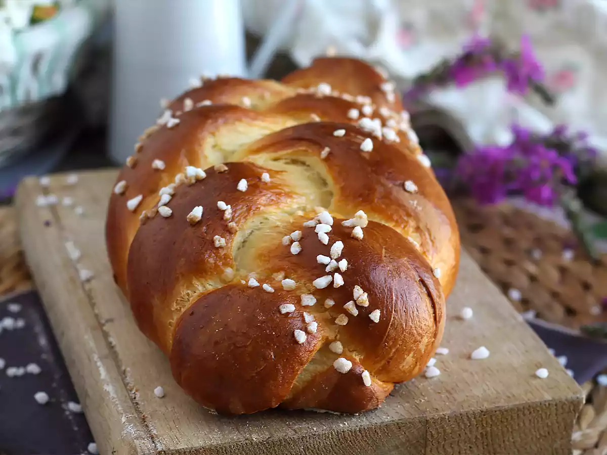 Brioche trançada com 3 fios (brioche Vendéenne) - foto 7