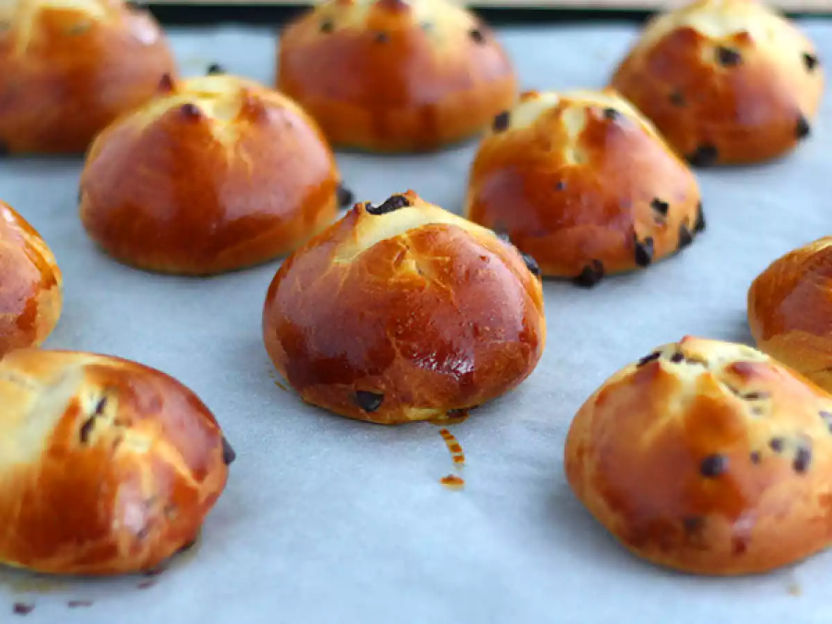 Brioches de chocolate