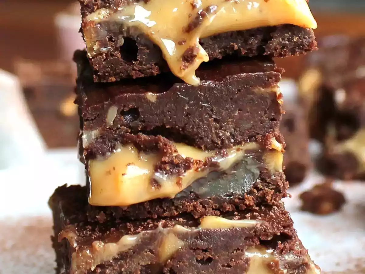 Brownie com Marron-Glacé e Dulce de Leche