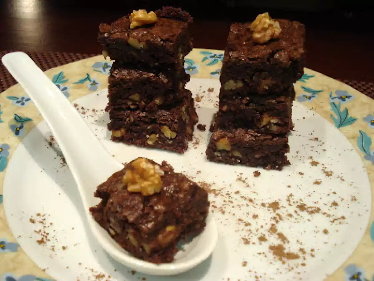 Brownie de Chocolate, Canela e Nozes