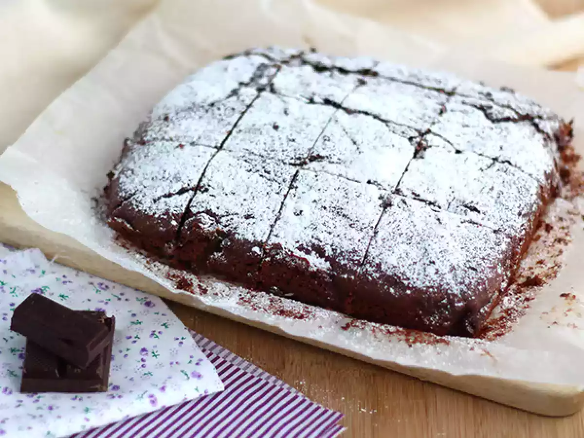 Brownie vegano, sem ovos, nem leite