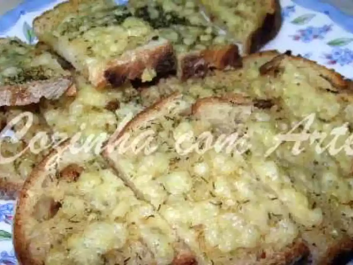bruschettas de alho e endro com queijo da ilha - foto 2