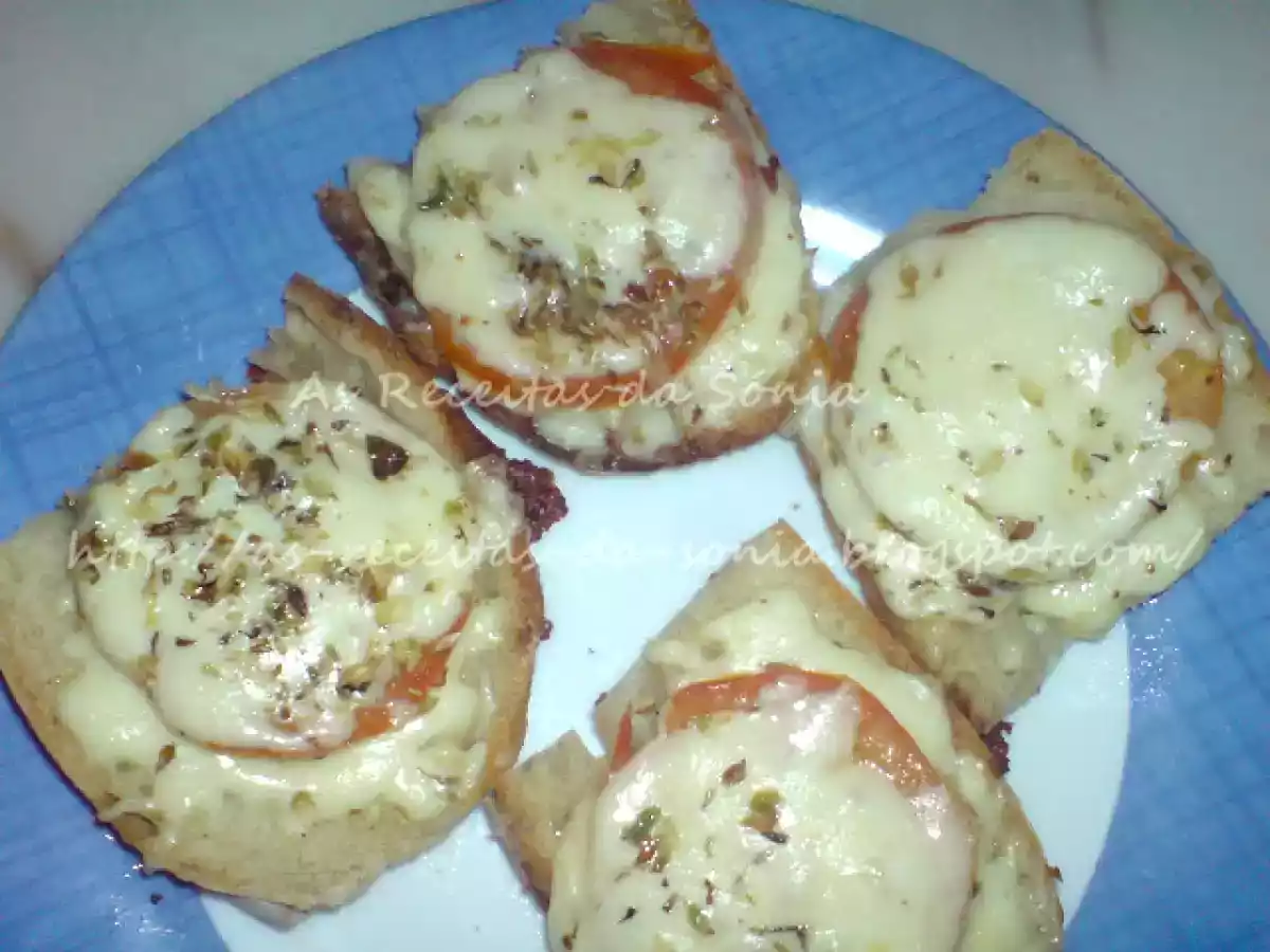 Bruschettas de Pão Caseiro