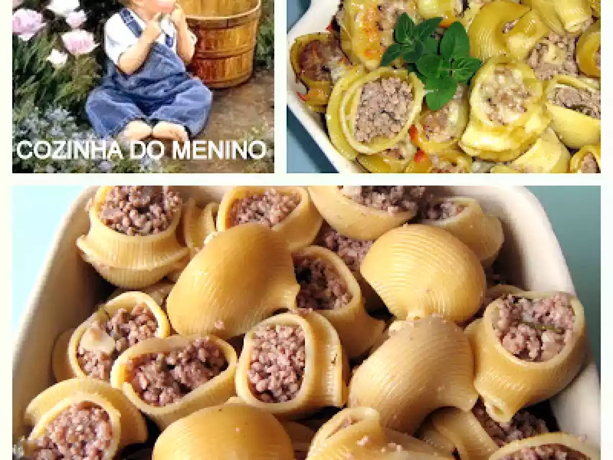 Búzios de Massa Com Carne Picada